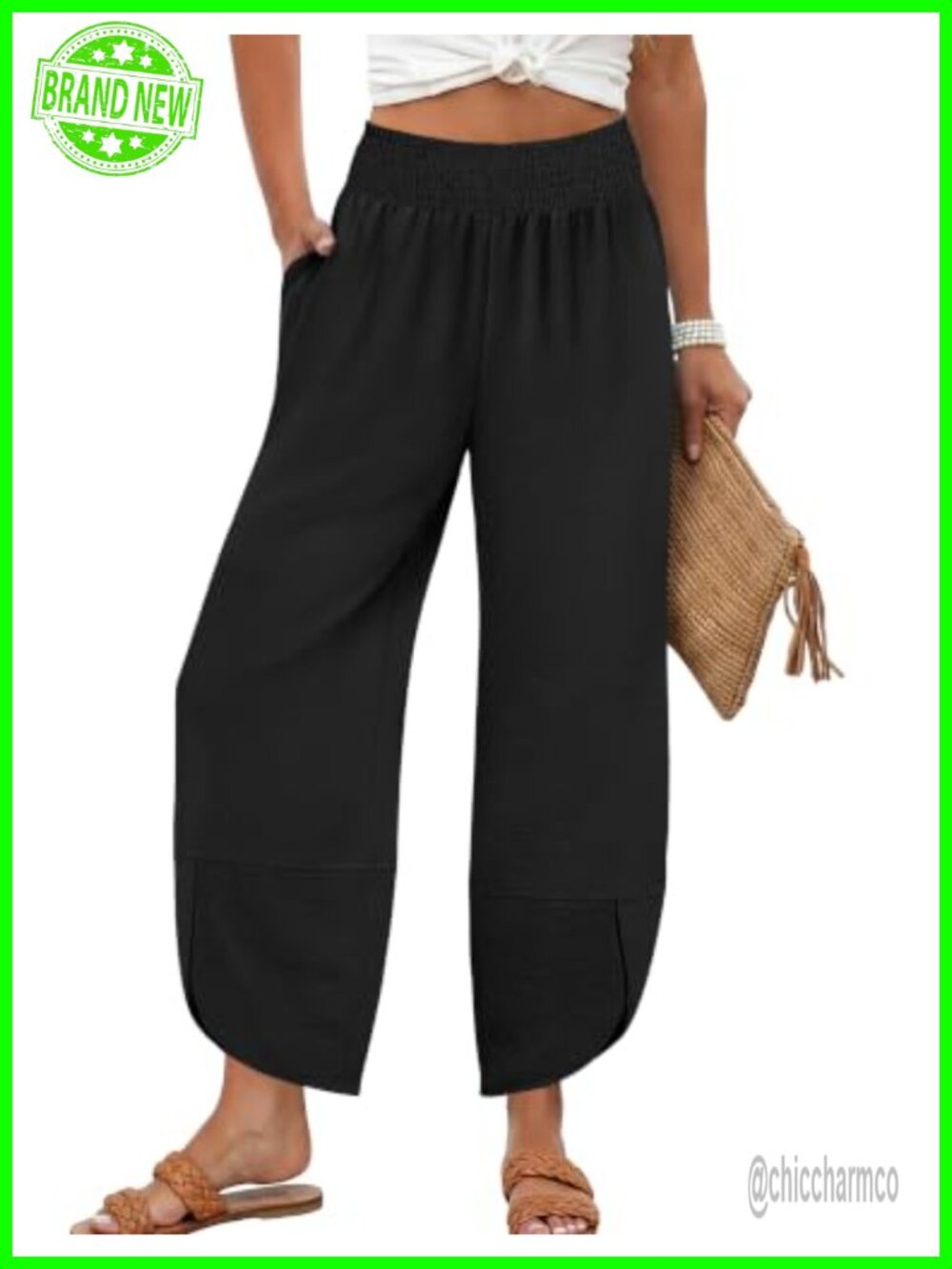 Lepunuo Womens Wide Leg Palazzo Pants High Waisted Summer Beach Trousers